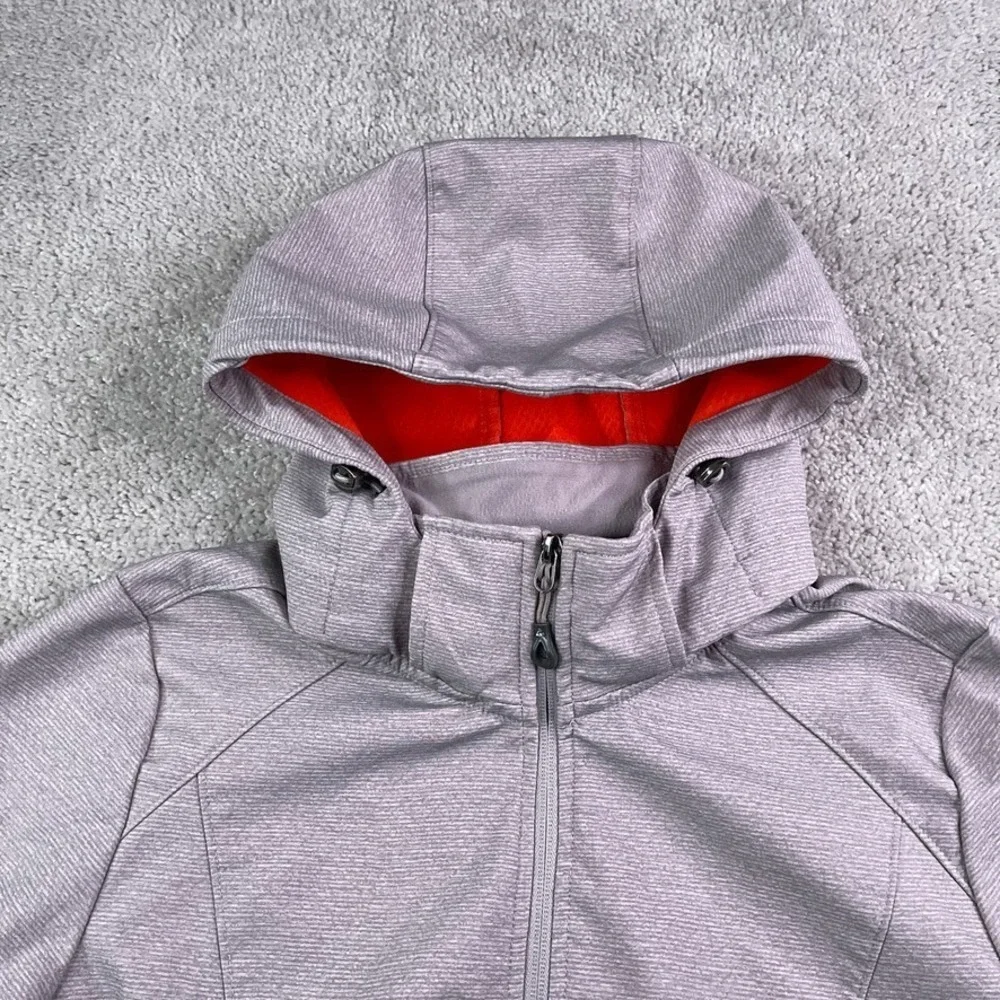 Gerry Jacket Womens Medium Grey Soft‎ Shell Full Zip Lined Hooded Outdoors